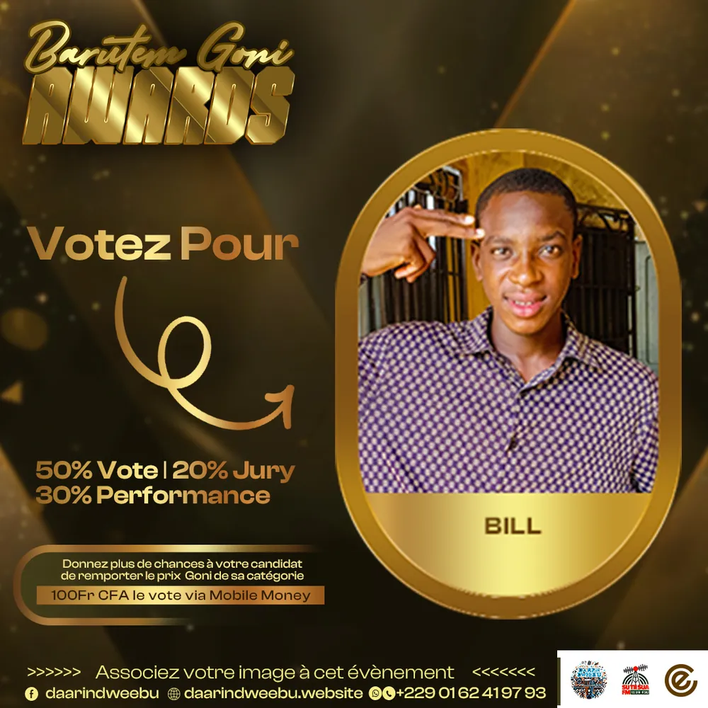 Bill — candidat de la 1re édition des Barutem Goni Awards (2025).
