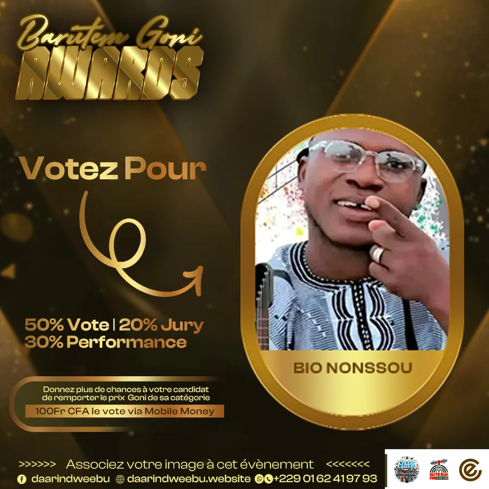 BIO NONSSOU — candidat de la 1re édition des Barutem Goni Awards (2025).