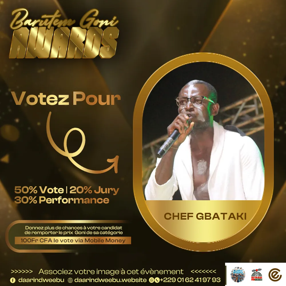 Chef Gbataki — candidat de la 1re édition des Barutem Goni Awards (2025).