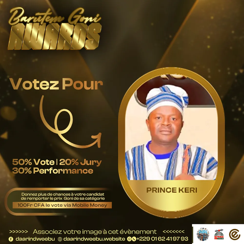 Prince Kêri — candidat de la 1re édition des Barutem Goni Awards (2025).