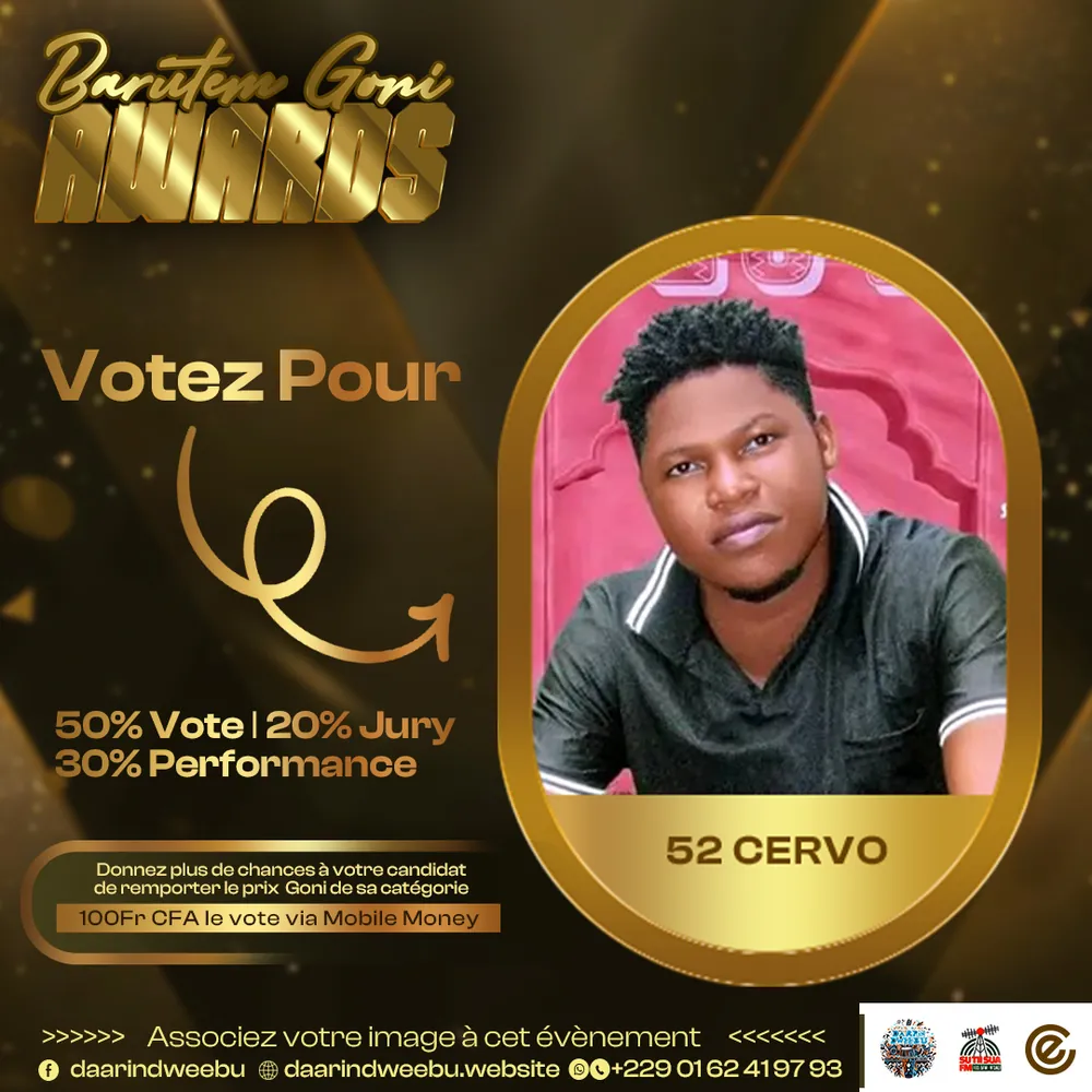 52 Cerveau — candidat de la 1re édition des Barutem Goni Awards (2025).