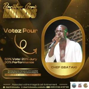 Chef Gbataki — candidat de la 1re édition des Barutem Goni Awards (2025).