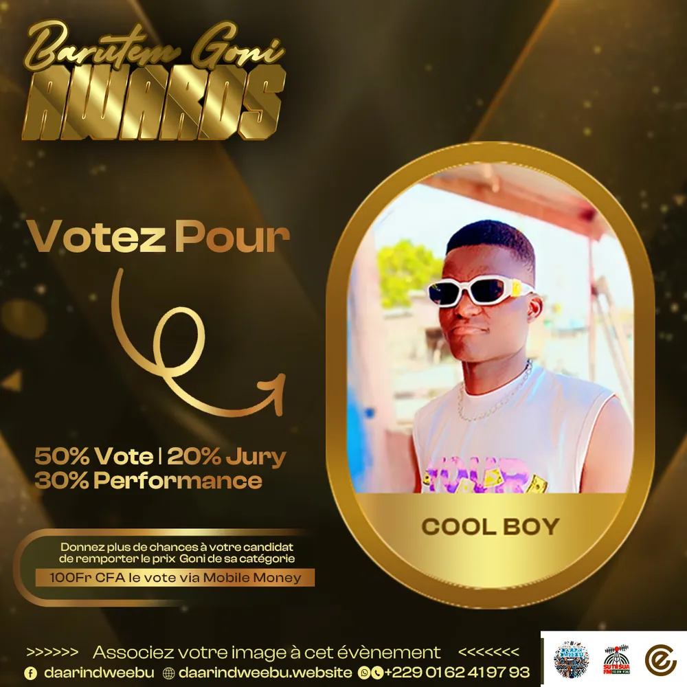 Cool Boy — candidat de la 1re édition des Barutem Goni Awards (2025).