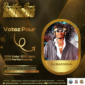 DJ Bazooka — candidat de la 1re édition des Barutem Goni Awards (2025).