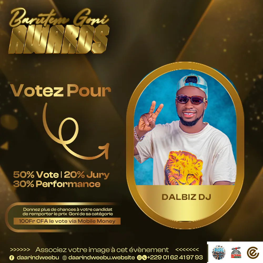DJ Dalbiz — candidat de la 1re édition des Barutem Goni Awards (2025).