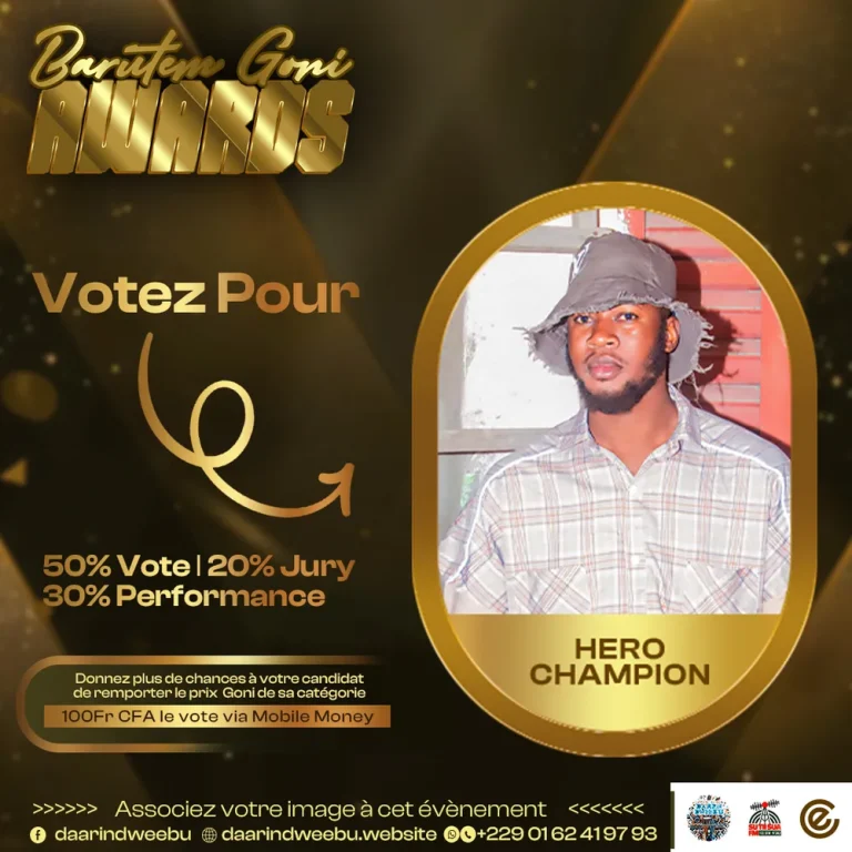 Hero Champion — candidat de la 1re édition des Barutem Goni Awards (2025).