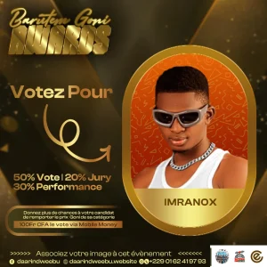 Imranox — candidat de la 1re édition des Barutem Goni Awards (2025).