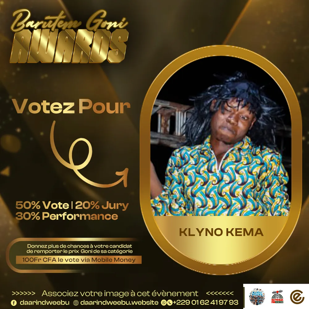Klyno Kema — candidat de la 1re édition des Barutem Goni Awards (2025).