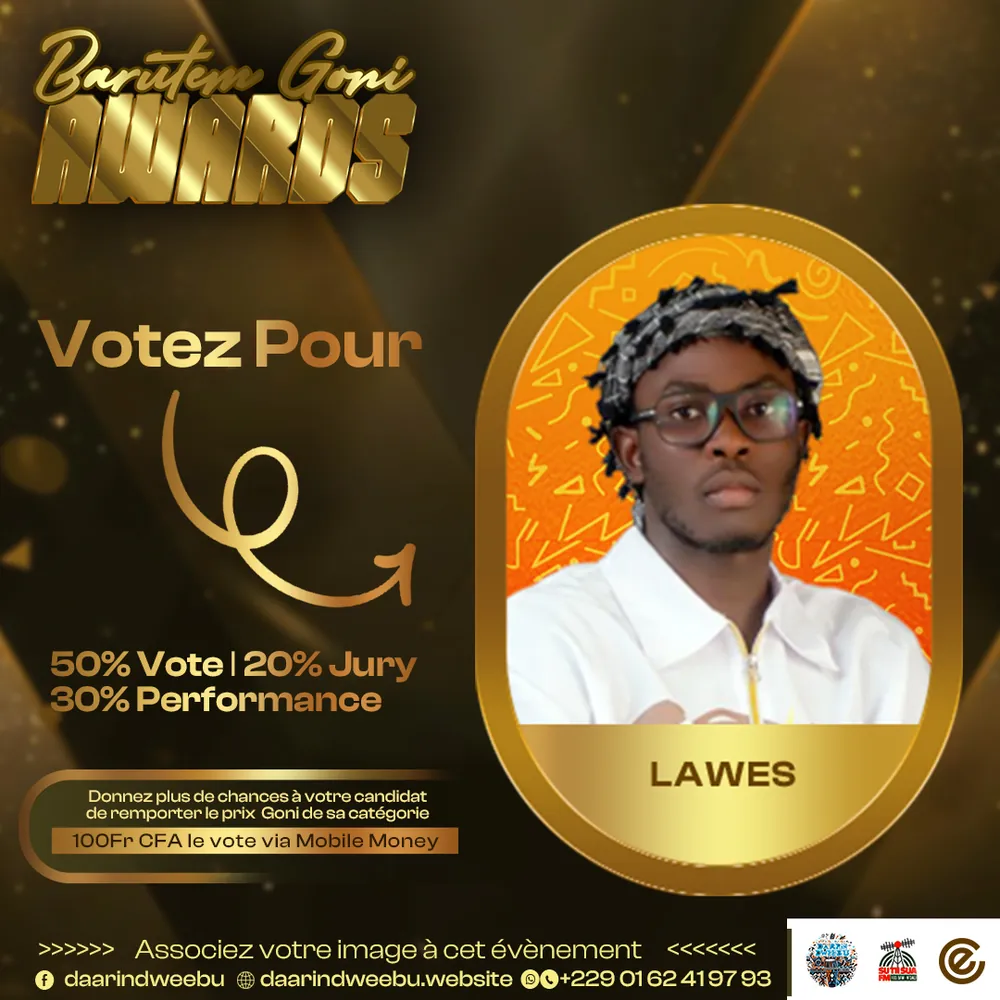 Lawes — candidat de la 1re édition des Barutem Goni Awards (2025).