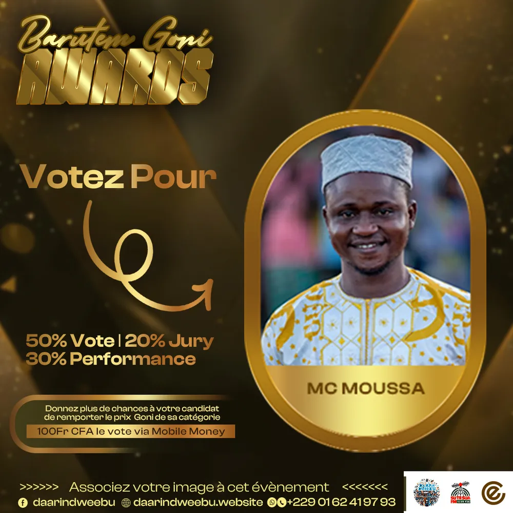 MC Moussa — candidat de la 1re édition des Barutem Goni Awards (2025).