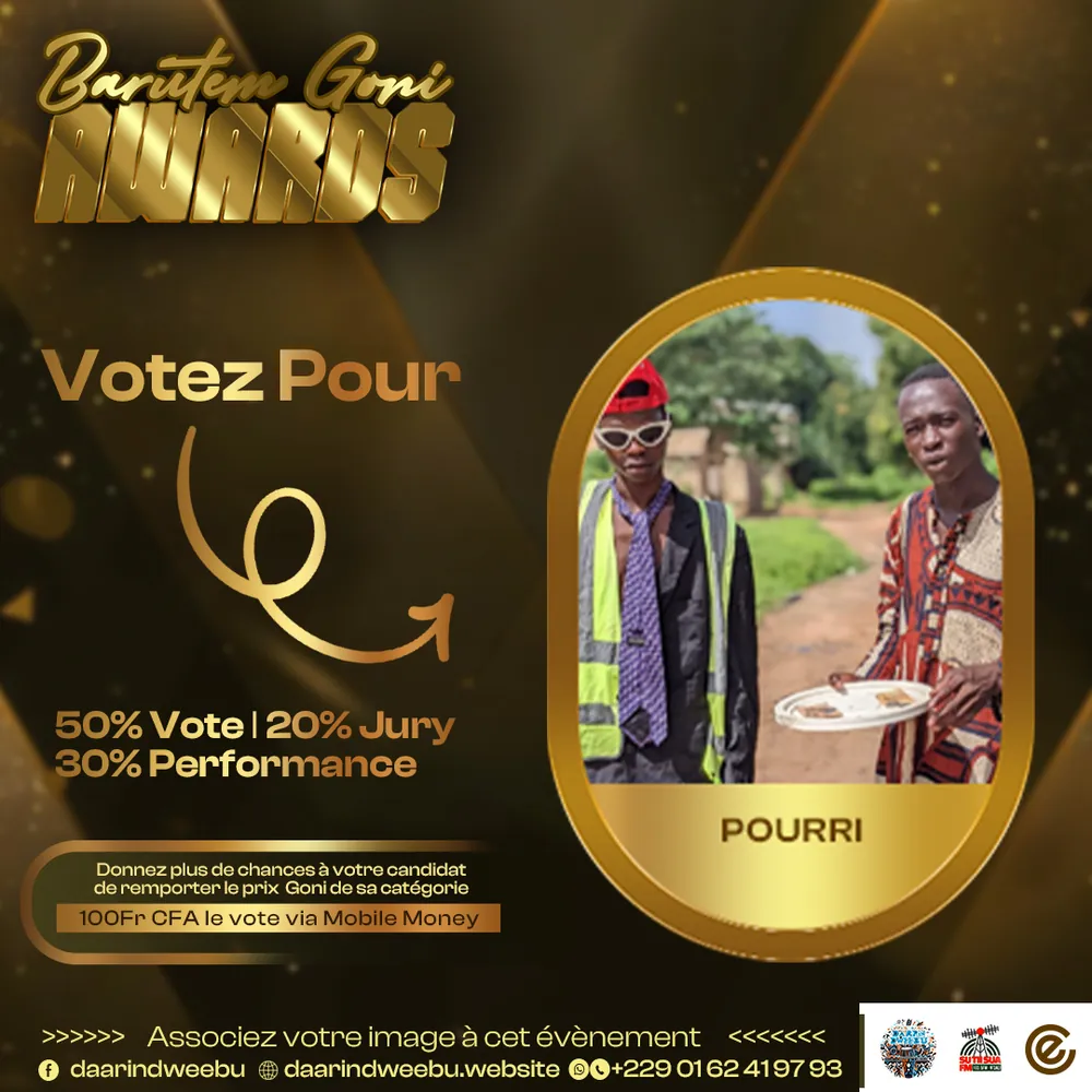 Pourri — candidat de la 1re édition des Barutem Goni Awards (2025).