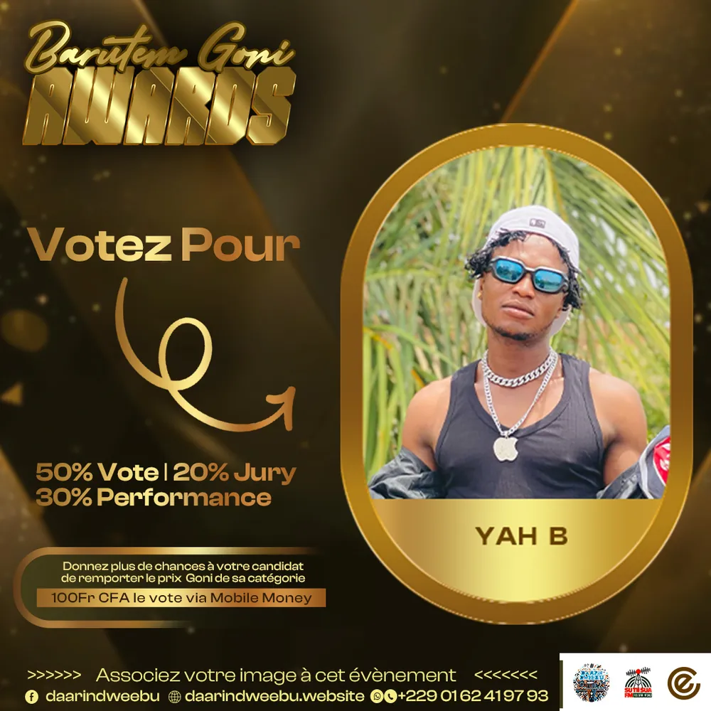 Yah B — candidat de la 1re édition des Barutem Goni Awards (2025).